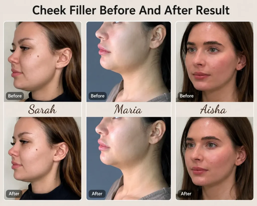 Real-Life Transformation Cheek Filler Before And After